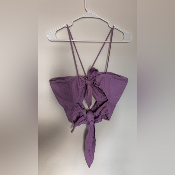 Selva Negra Purple Playa Halter Top - Picture 2 of 6